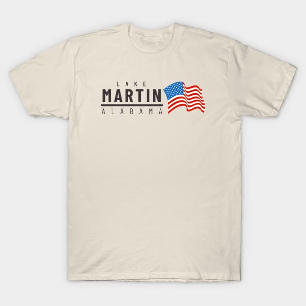 Lake Martin USA - dark text T-Shirt by Alabama Lake Life
